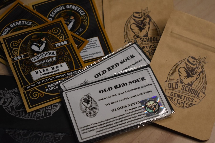 Old School Genetics archive material and original seed packs